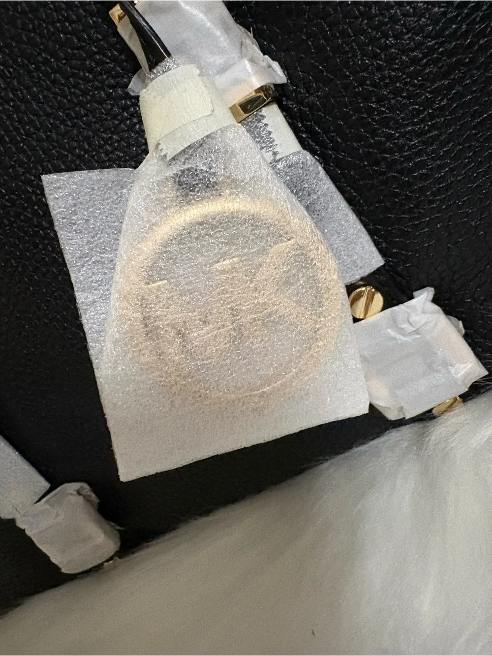 Michael Kors Black Pebbled Leather Satchel with Gold Hardware